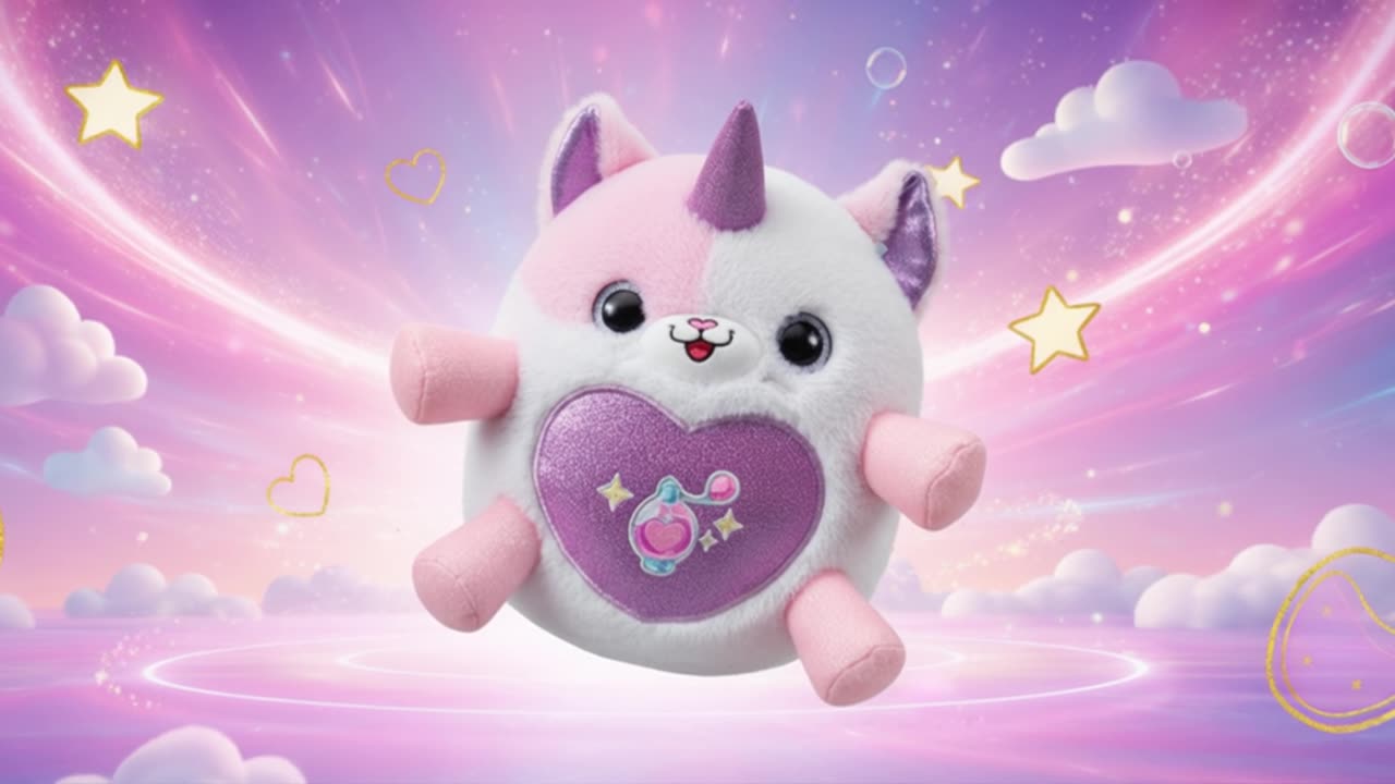 Magical Plush Cat-Unicorn Toy ✨ | Whimsical Fantasy Short