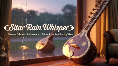Sitar Rain Whisper | Bollywood Instrumental | Peaceful Relaxing Rain Music | Calm Romantic Vibes