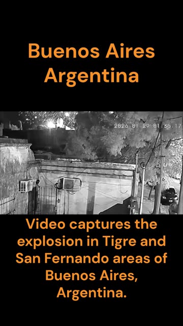 Video captures the explosion in Tigre and San Fernando areas of Buenos Aires, Argentina.