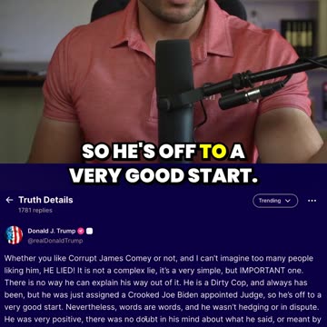 Trump Cheers Indictment of DIRTY COP Comey