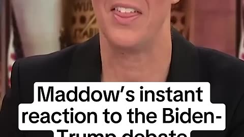 Shocking: Maddow's instant reaction to the Biden-Trump debate