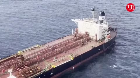 Footage of oil tanker seized by France that is linked to Russia’s shadow fleet
