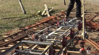 rowing a train uphill