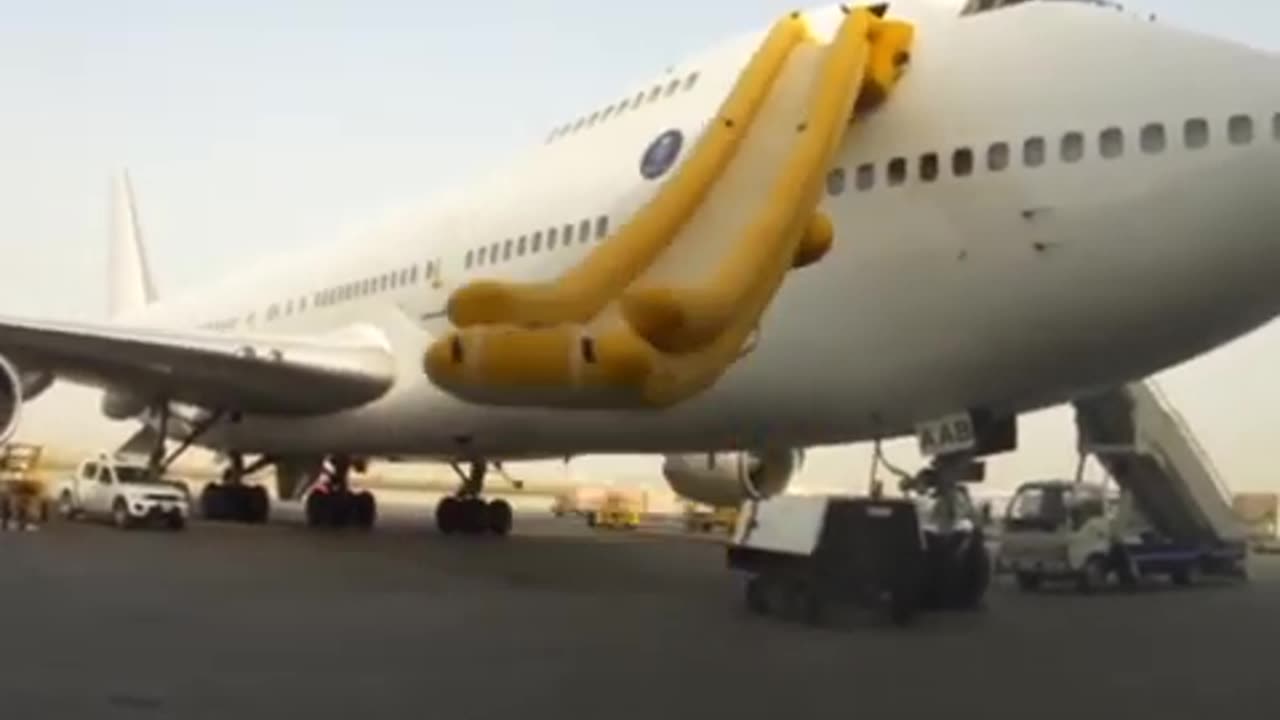 Largest Jumbo #Jet #B747 Escape Slide #Aviation #AeroArduino