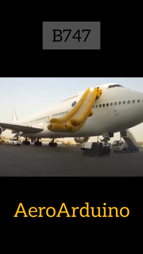 Largest Jumbo #Jet #B747 Escape Slide #Aviation #AeroArduino