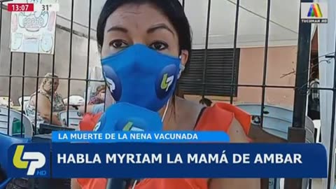 Ambar, niña Argentina caida por los pinchazos del 19