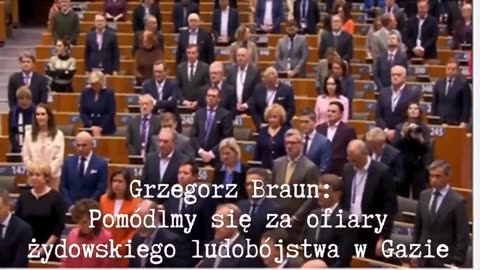 Polish MEP Grzegorz Braun was expelled from the EU parliament today for shouting these words...