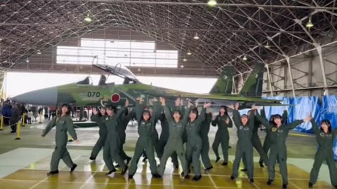 Super-Cute Japanese Fighter Squadron Dance Routine