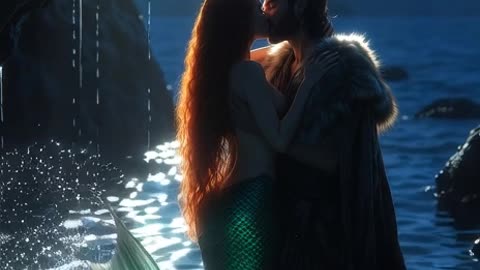 Moonlit Kiss of the Mermaid, AI Video