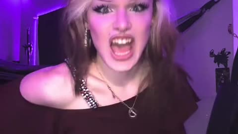 Goth tgirl dance to me