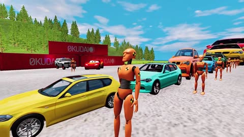 "Cars Shrinking in Size Challenge 🚗➡️🪱 | Funny Animation Race"