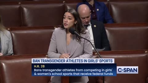 AOC goes on a rant against a bill banning males from competing in girl's sports