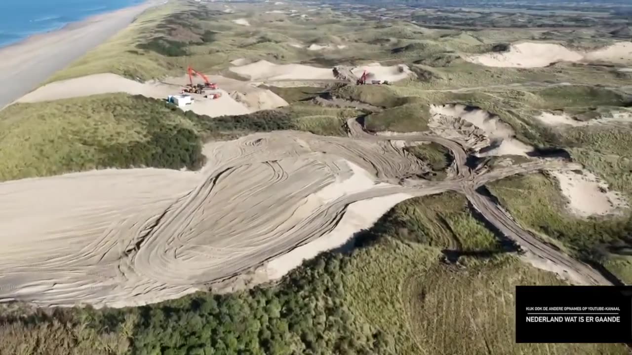Zeer schokkend deze drone beelden van de duinen in Castricum opname van di 5 nov 2024