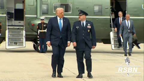 WATCH: President Trump and Robert Kennedy Jr depart aboard AF1 on the way to PBI - 3/28/25