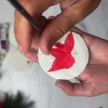 Making Clay Coasters with Pressed Leaves, Day 13 Christmas Countdown of Nature Crafts