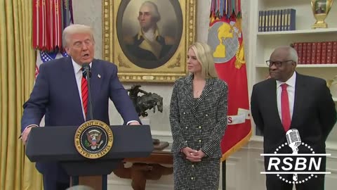 RSBN Pam Bondi Sworn in as Attorney General in the Oval Office by Justice Clarence Thomas 2-5-25