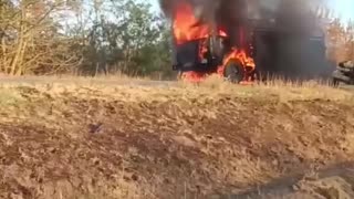 Drone Strike Wipes Out Russian Transport