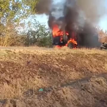 Drone Strike Wipes Out Russian Transport