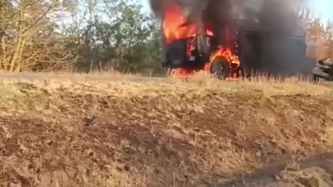 Drone Strike Wipes Out Russian Transport