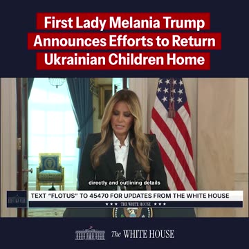 🟢 WATCH: Melania Trump Makes Surprise Address To The Nation