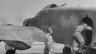 Italian Savoia Marchetti SM.79 bombers attack British shipping in the Mediterranean in 1940
