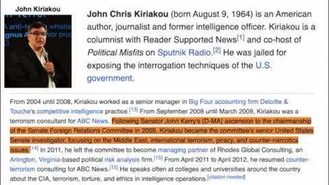 Former CIA officer John Kiriakou "One of my investigations focused on USAID's funding of heroin production in Afghanistan"