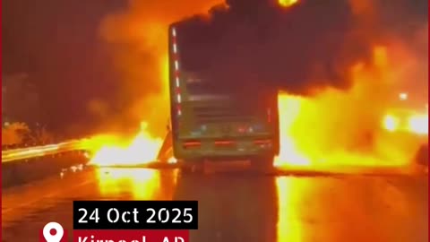 Drunken Ride Turns Deadly: Kurnool Bus Fire Kills 20 After Bike Crash