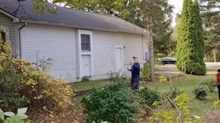 Doing some Fall trimming with a Rope Saw 3