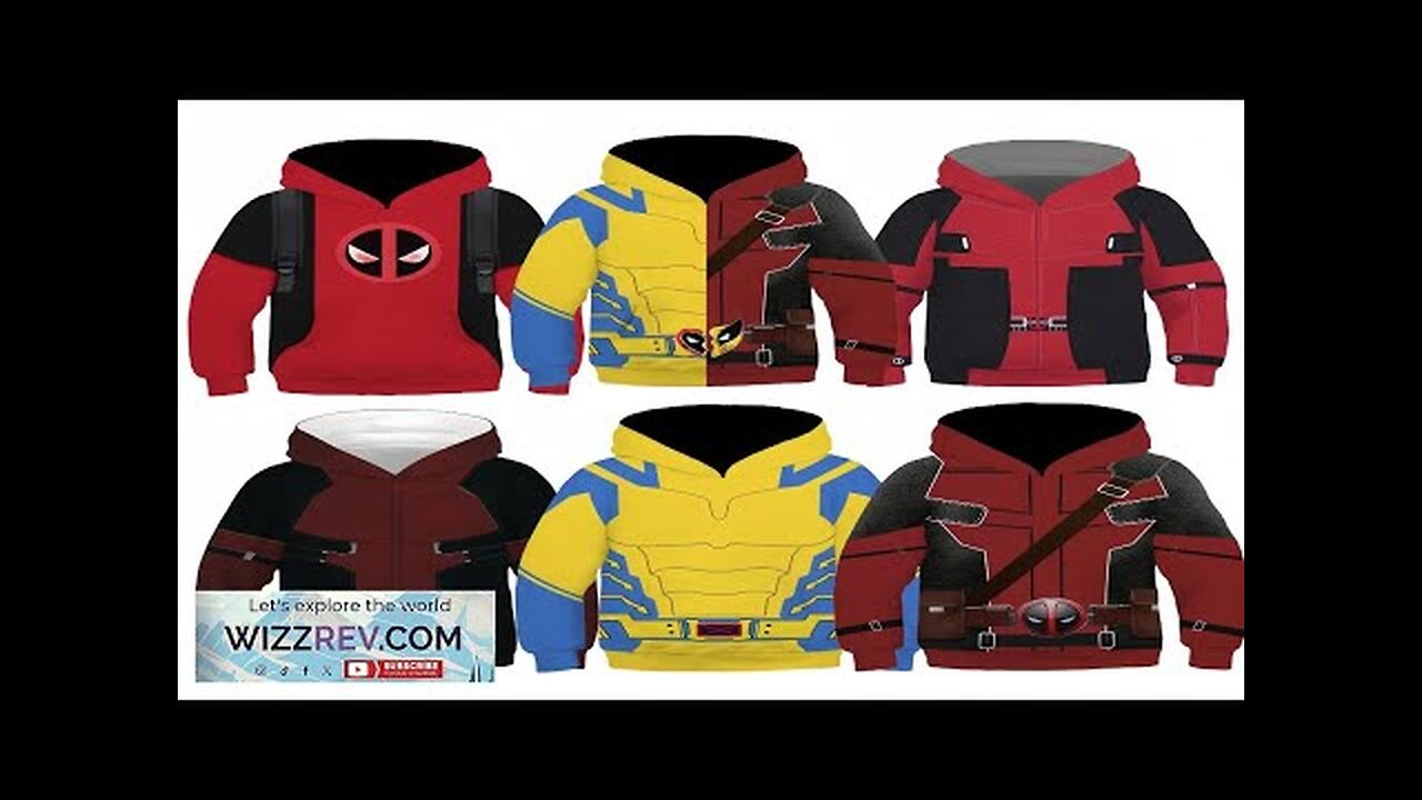 Deadpool Wolverine Superhero Cosplay Hoodie Pullover Casual Tracksuit Halloween Christmas Review