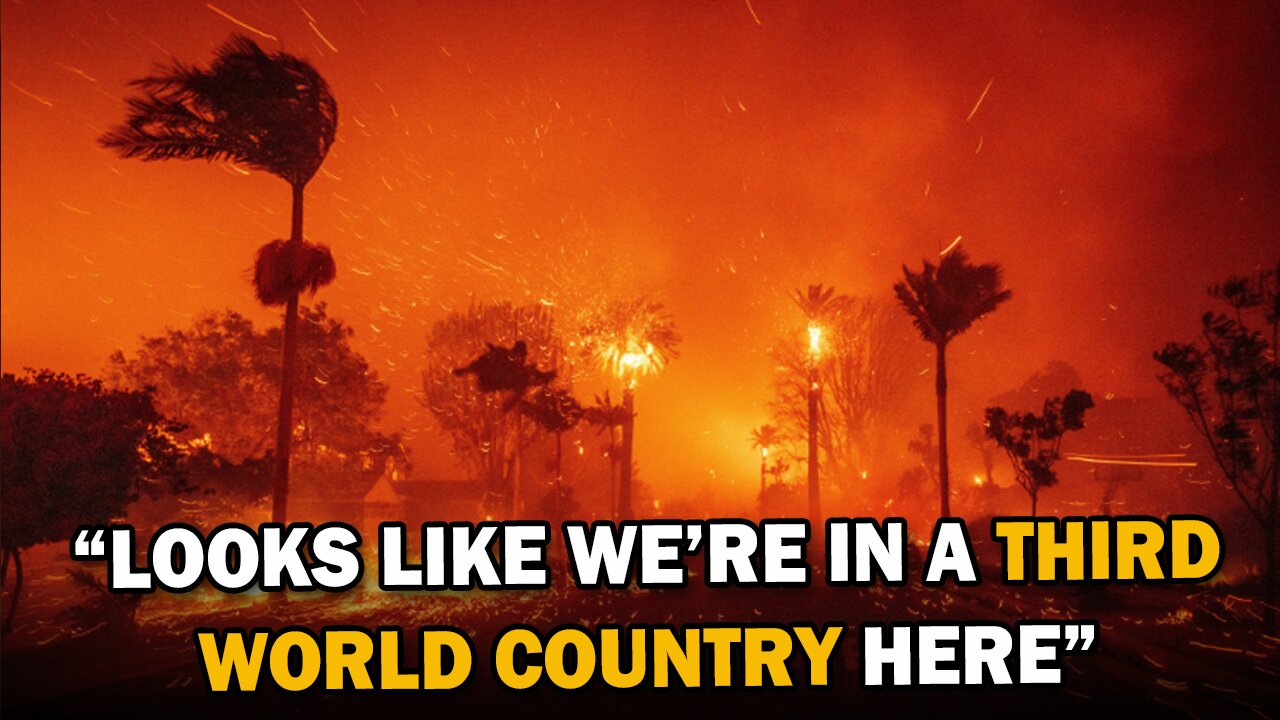 Los Angeles fire hydrants are OUT OF WATER as wildfires RAGE through the city