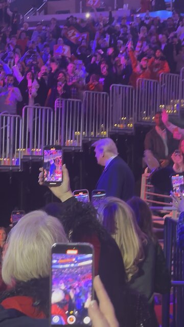 Donald Trump entrance through the crowd at his DC Victory Rally the night before the election!