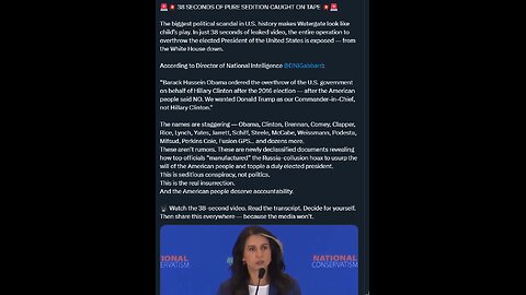 38 SECONDS OF PURE SEDITION CAUGHT ON TAPE - - The biggest political scandal in U.S. history make