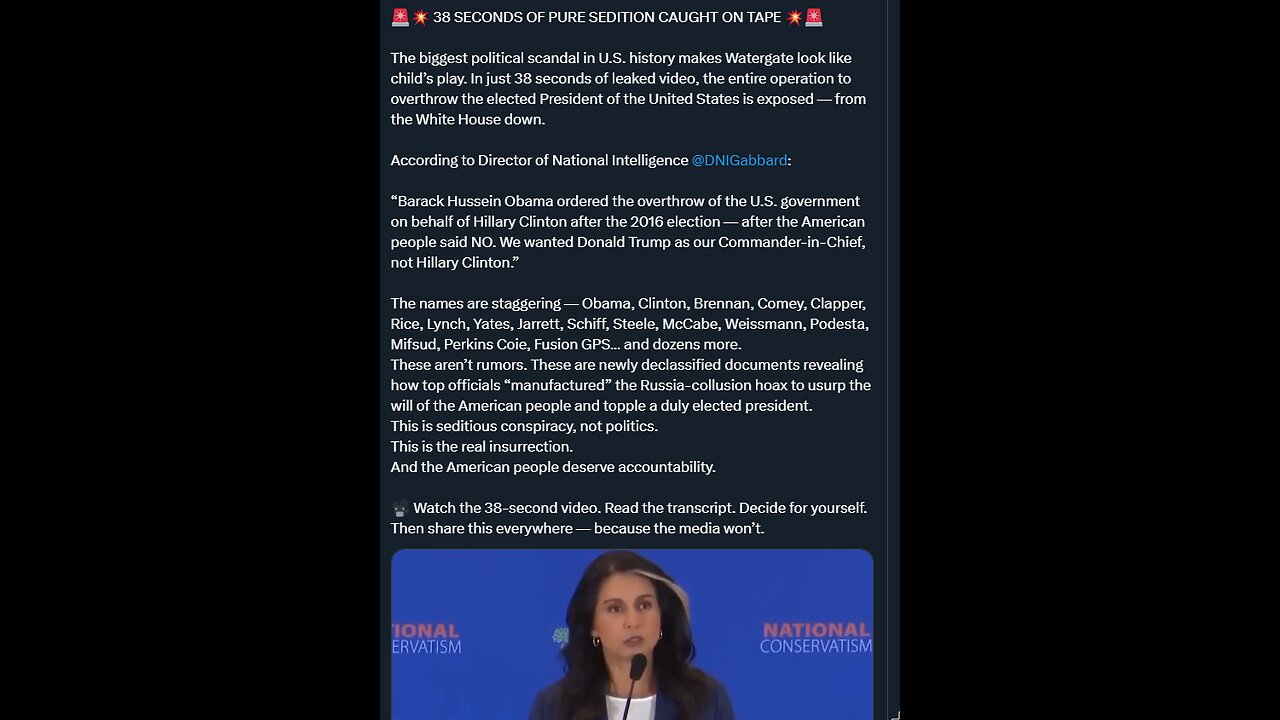 38 SECONDS OF PURE SEDITION CAUGHT ON TAPE - - The biggest political scandal in U.S. history make