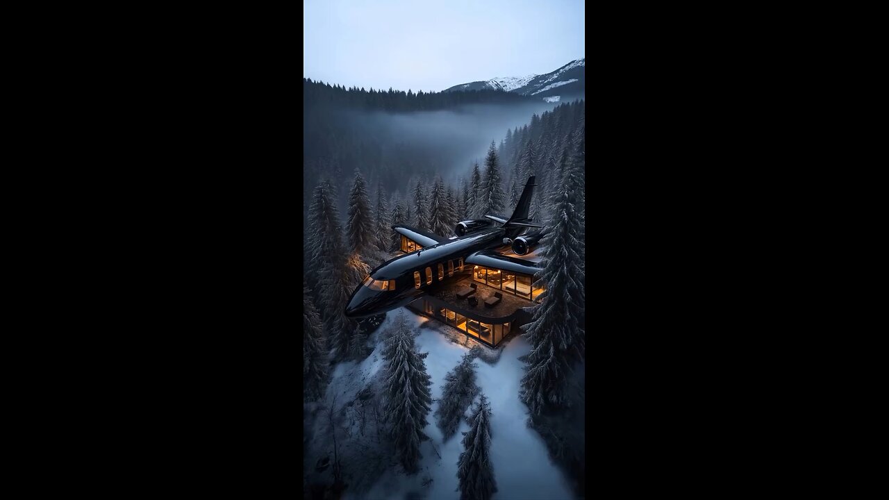 A airplane-shaped villa . . . . . . . . . . . . . #kling #midjourney #luxuryhomes #car