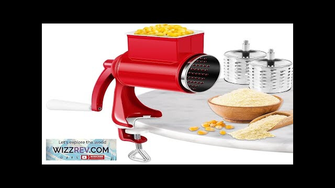 Hand Crank Grain Mill Manual Food Grinder with 2 Replacement Blades Hand Review