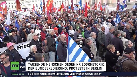 "Nie wieder kriegstüchtig": Protest gegen Bundesregierung am Tag der Deutschen Einheit 