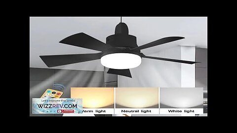 LED Ceiling Fan With Light Remote Control Dimmable 30W E27 Base Modern Review