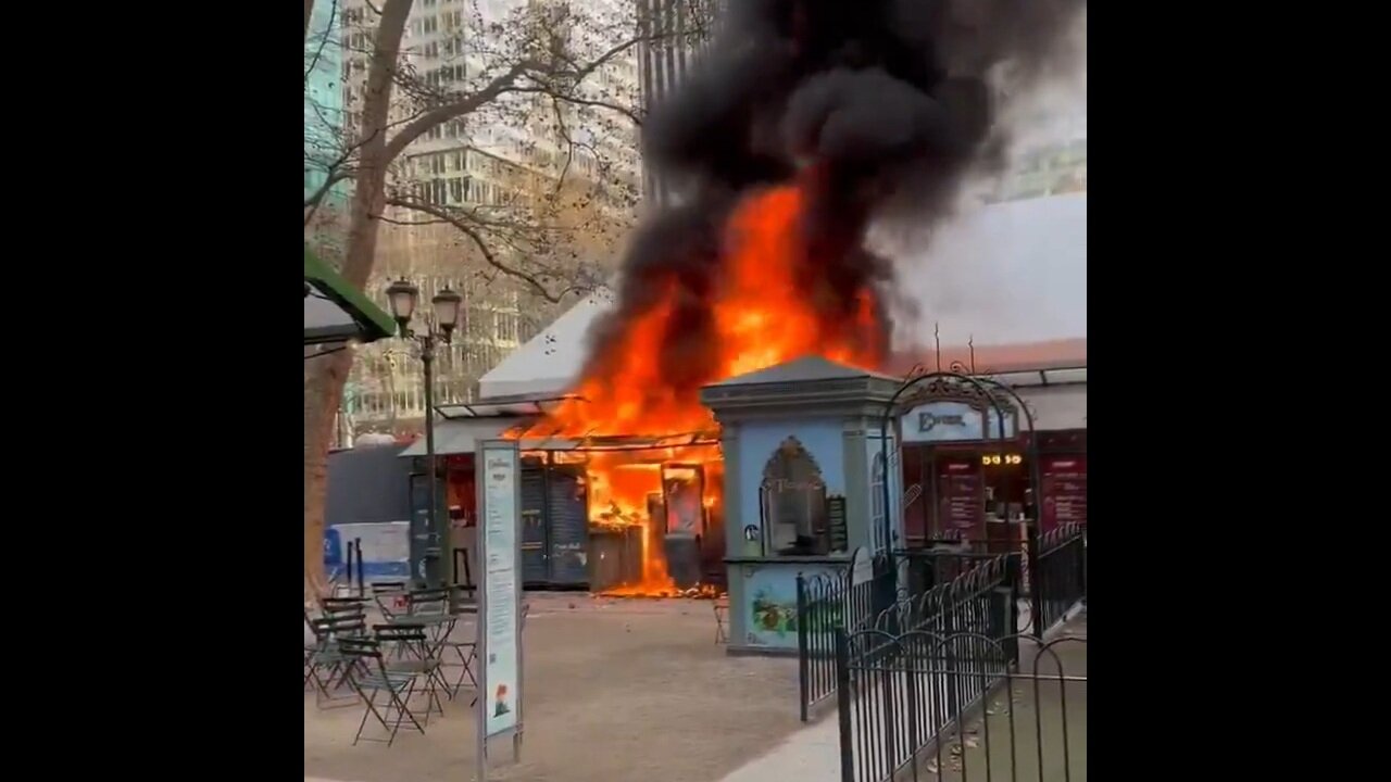 Suspicious: New York City's Bryant Park Christmas Village Goes Up In Flames