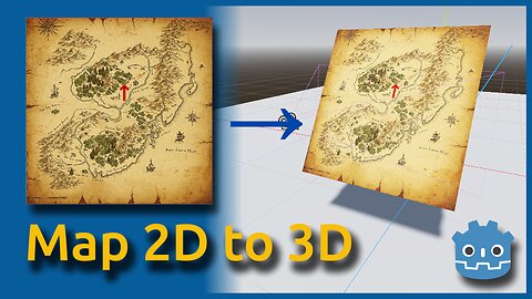 Map 2D/UI to 3D in Godot