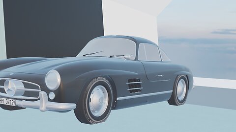 mercedes sl300 animation in blender 3d