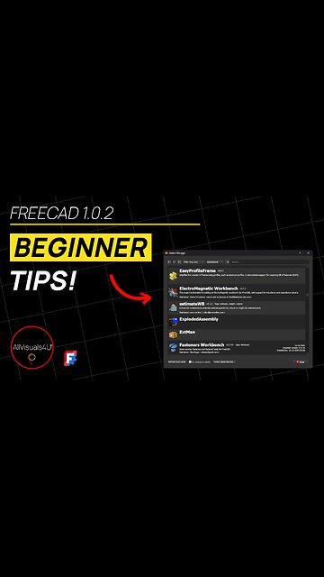 🔧 FreeCAD Beginner Tutorial - FreeCAD Addon Manager - How To Install FreeCAD Workbenches | #Shorts