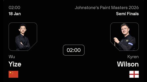 🔴 ถ่ายทอดสดสนุกเกอร์ 🇨🇳 อู๋ อี๋เจ๋อ VS ไคเรน วิลสัน 🏴󠁧󠁢󠁥󠁮󠁧󠁿 ศึก มาสเตอร์ส 2026