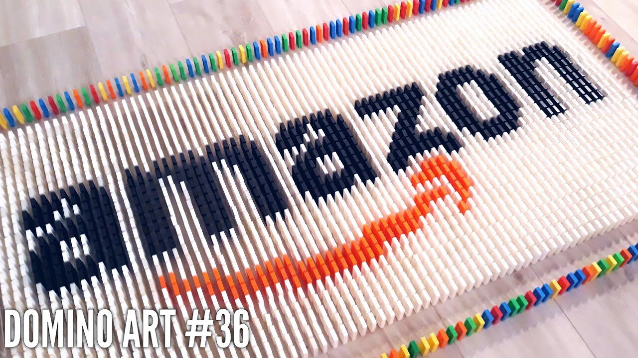AMAZON LOGO MADE FROM DOMINOES | Domino Art #36