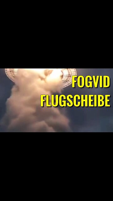 Extrem seltene Aufnahme einer Fogvid versprühenden Flugscheibe vermutlich reptilianischer Natur