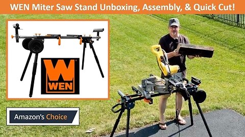 Easy To Assemble!!! WEN Miter Saw Stand MSA330 Unboxing, Set Up, & First Use! It Was Fun! #mitersaw