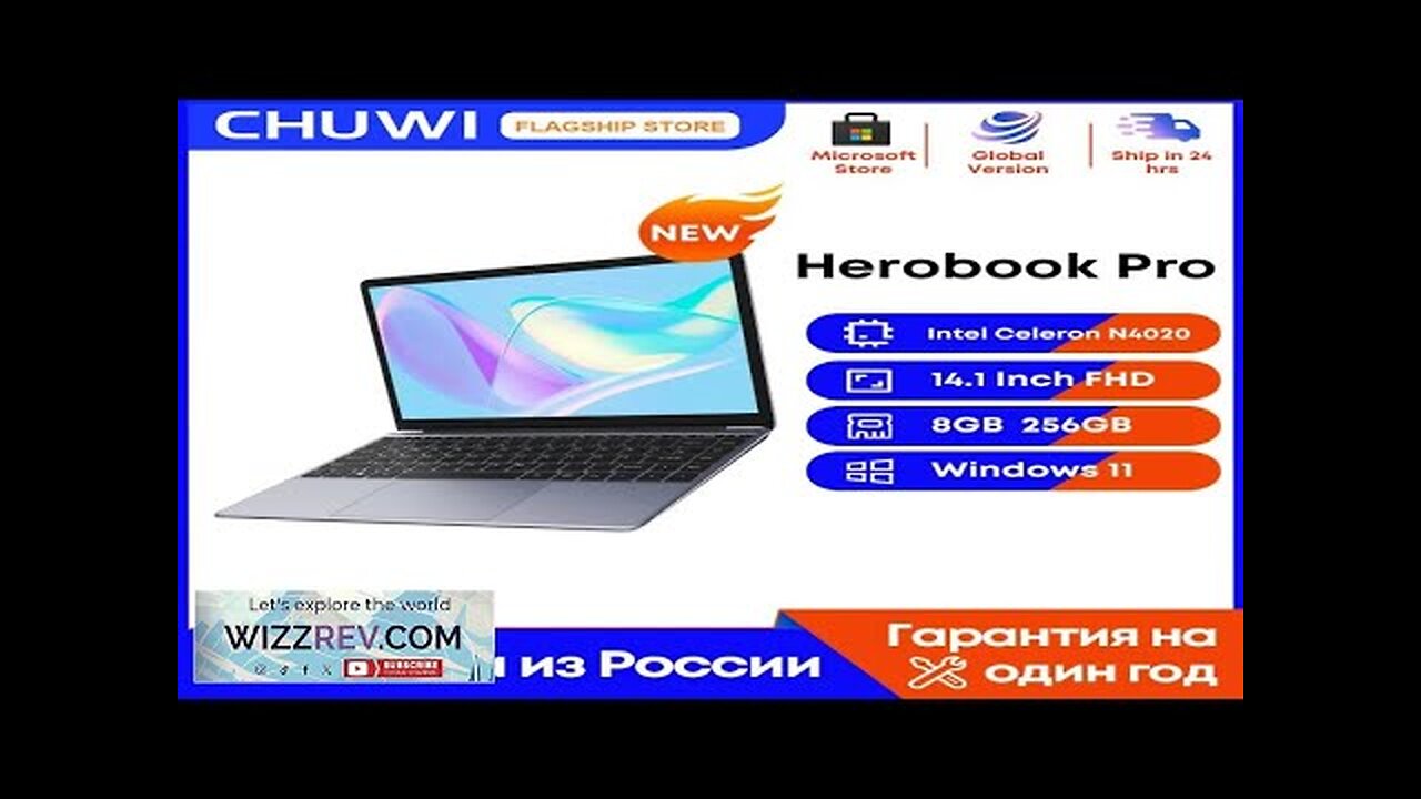 CHUWI HeroBook Pro Laptop 14.1 inch IPS Screen 8GB RAM 256GB SSD Review