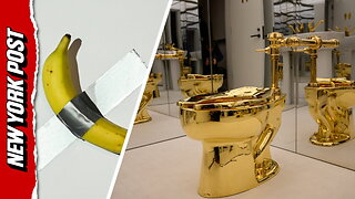 Italian artist who went viral for duct-taped banana is auctioning a functioning 18-karat gold toilet