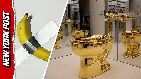 Italian artist who went viral for duct-taped banana is auctioning a functioning 18-karat gold toilet