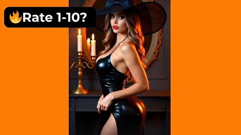 🔥 Rate This Sexy PVC Black Witch Dress 1-10? | Halloween Supermodel 4K