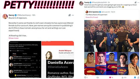 Madam Savvy pulls receipts out about Jon Del Arroz/ Leftist crop out Dean Cain in superman reunion